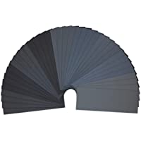LANHU Papel De Lija 400 600 800 1000 1200 1500 2000 2500 3000 Grit Surtido Papel de Lija Seco-al Agua 36 Unidades